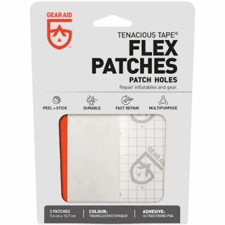 Set banda adeziva pt gonflabile si vynil  Gear Aid Patches Tenacious TPU 10800 12.7x7.6cm, transparent, 2 bucati