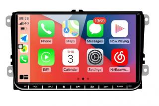 Navigatie Android 13 cu 4GB RAM pt VW Golf 5 6 Passat B6 B7 CC Tiguan Touran Polo Caddy Jetta T5 Eos Skoda Octavia Superb Seat Leon, Ecran 9 inch IPS, Carplay , Slot sim 4G, Procesor Octacor