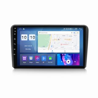 Navigatie Audi A3 din 2002 - 2013, 8GB RAM si 128GB ROM, Ecran QLED 9 inch, Android 13, Procesor Octacore, Slot sim 4G, Sunet DSP, Wireless Carplay si Android Auto, Camera Marsarier