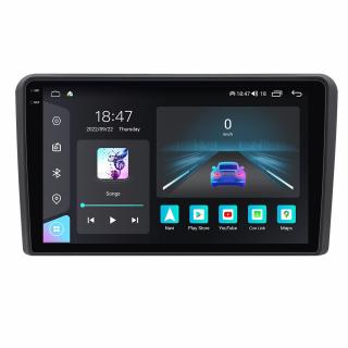 Navigatie Audi A3 din 2002-2013, Rezolutie 2K, Display QLED 9.5 inch, 4GB RAM si 64GB ROM, Android, Procesor Octacore, Slot sim 4G, Sunet DSP, Wireless Carplay si Android Auto, Camera Marsarier, USB,