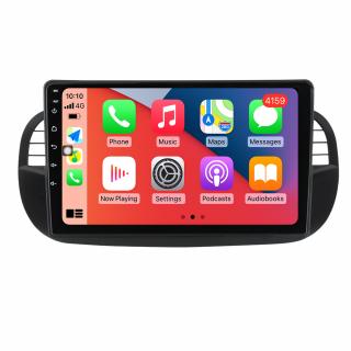 Navigatie Fiat 500 din 2007-2015, 4GB RAM si 32GB ROM, Display QLED 9 inch, Wireless Carplay si Android Auto, Procesor Octacore, Slot sim 4G, Sunet DSP, Camera Marsarier, Bluetooth, USB, Wi Fi, Radio