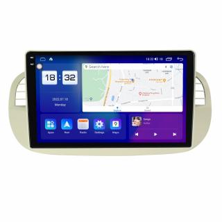 Navigatie Fiat 500 din 2007-2015, Rezolutie 2K, Ecran QLED 9.5 inch, 8GB RAM si 128GB ROM, Android, Procesor Octacore, Slot sim 4G, Sunet DSP, Wireless Carplay