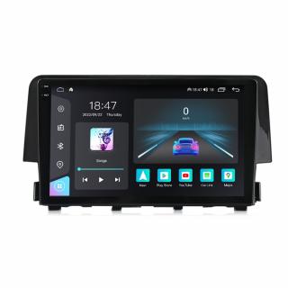 Navigatie Honda Civic din 2015-2020, Rezolutie 2K, Display QLED 9.5 inch, 4GB RAM si 64GB ROM, Android, Procesor Octacore, Slot sim 4G, Sunet DSP, Wireless Carplay si Android Auto, Camera Marsarier, U