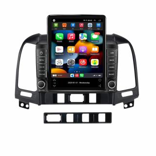 Navigatie Hyundai Santa Fe din 2006-2012, Display TESLA 9.5 inch, 2GB RAM si 32GB ROM, Wireless Carplay si Android Auto, Procesor Octacore, Slot sim 4G, Sunet DSP, Camera Marsarier, Bluetooth, USB, Wi