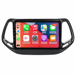Navigatie Jeep Compass din 2016 - 2018, 8GB RAM si 128GB ROM, Ecran QLED 9 inch, Android 14, Procesor Octacore, Slot sim 4G, Sunet DSP, Wireless Carplay si Android Auto, Camera Marsarier