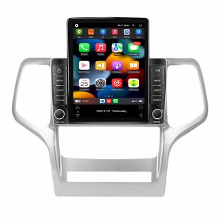 Navigatie Jeep Grand Cherokee din 2010 - 2013, Display TESLA 9.5 inch, 2GB RAM si 32GB ROM, Wireless Carplay si Android Auto, Procesor Octacore, Slot sim 4G, Sunet DSP, Camera Marsarier, Bluetooth, US