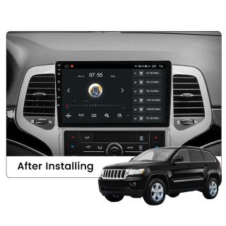 Navigatie Jeep Grand Cherokee din 2010 - 2013, Rezolutie 2K, Display QLED 9.5 inch, 4GB RAM si 64GB ROM, Android, Procesor Octacore, Slot sim 4G, Sunet DSP, Wireless Carplay si Android Auto, Camera Ma