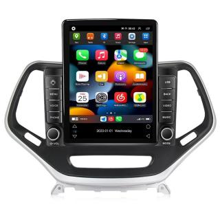 Navigatie Jeep Grand Cherokee din 2014-2020, Display TESLA 9.5 inch, 2GB RAM si 32GB ROM, Wireless Carplay si Android Auto, Procesor Octacore, Slot sim 4G, Sunet DSP, Camera Marsarier, Bluetooth, USB,