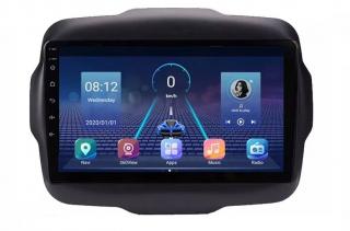 Navigatie Jeep Renegade din 2015 - 2021, 8GB RAM si 128GB ROM, Ecran QLED 9 inch, Android 14, Procesor Octacore, Slot sim 4G, Sunet DSP, Wireless Carplay si Android Auto, Camera Marsarier