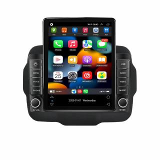 Navigatie Jeep Renegade din 2015-2021, Display TESLA 9.5 inch, 2GB RAM si 32GB ROM, Wireless Carplay si Android Auto, Procesor Octacore, Slot sim 4G, Sunet DSP, Camera Marsarier, Bluetooth, USB, Wi Fi