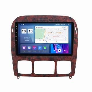 Navigatie Mercedes S Class W220 din 1998 - 2005, 8GB RAM si 128GB ROM, Ecran QLED 9 inch, Android 14 Procesor Octacore, Slot sim 4G, Sunet DSP, Wireless Carplay si Android Auto, Camera Marsarier