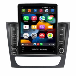 Navigatie Mercedes W211 E Class si CLS W219, Ecran TESLA 9.7 inch, 4 GB RAM si 64 GB ROM, Slot Sim 4G, Procesor Octa Core, Carplay integrat, Procesor Sunet Digital DSP, Android, Aplicatii, Usb, Wi Fi,