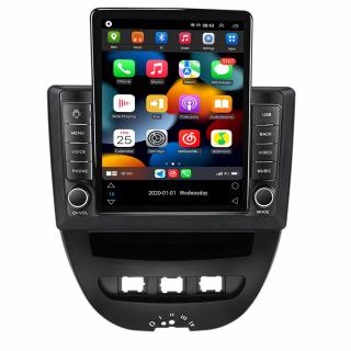 Navigatie Peugeot 107 si Citroen C1 din 2005-2015, Display TESLA 9.5 inch, 2GB RAM si 32GB ROM, Wireless Carplay si Android Auto, Procesor Octacore, Slot sim 4G, Sunet DSP, Camera Marsarier, Bluetooth