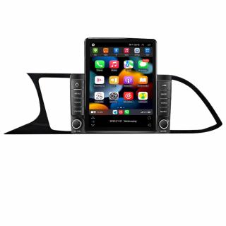 Navigatie Seat Leon 3 din 2014-2020, Display TESLA 9.5 inch, 2GB RAM si 32GB ROM, Wireless Carplay si Android Auto, Procesor Octacore, Slot sim 4G, Sunet DSP, Camera Marsarier, Bluetooth, USB, Wi Fi,