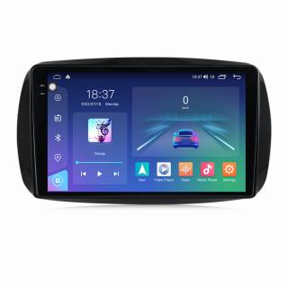 Navigatie Smart Fortwo din 2015-2020, Rezolutie 2K, Display QLED 9.5 inch, 4GB RAM si 64GB ROM, Android, Procesor Octacore, Slot sim 4G, Sunet DSP, Wireless Carplay si Android Auto, Camera Marsarier,