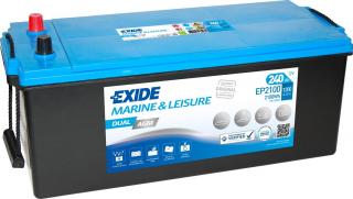 Acumulator Auto Exide DUAL AGM Marine si Caravane 240 Ah EP2100