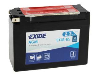 Acumulator Moto Exide cu AGM 12V 2.3 Ah 35A YT4B-BS