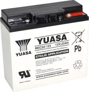 Acumulator VRLA Ciclic AGM Yuasa 12V 22Ah REC22-12 pentru biciclete electrice
