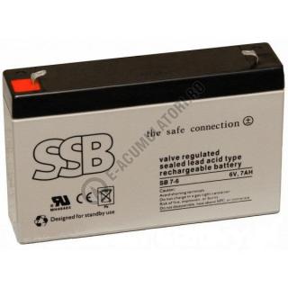 Acumulator VRLA SSB 6V 7Ah SB7-6