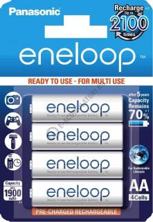 Acumulatori Panasonic Eneloop AA 2000mAh 2100 CICLURI preincarcati, blister 4 bucati BK-3MCDE 4BE