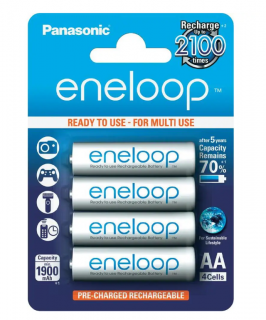 Acumulatori Panasonic Eneloop AA 2000mAh 2100 CICLURI preincarcati, blister 4 bucati BK-3MCDE 4BE