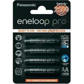 Acumulatori Panasonic Eneloop Pro AA 2500mAh 500 cicluri, bl 4 buc BK-3HCDE 4BE