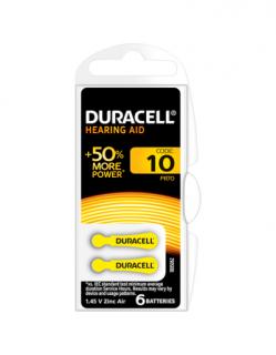 Baterie acustica Duracell DA10, blister 6 buc