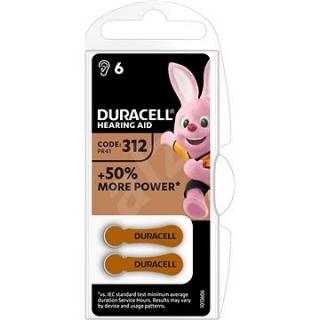Baterie acustica Duracell DA312, blister 6 buc