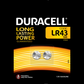 Baterie alcalina Duracell LR43 1.5V blister 2 buc