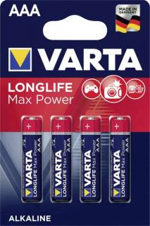 Baterie alcalina Varta Longlife Max Power AAA blister 4 bucati