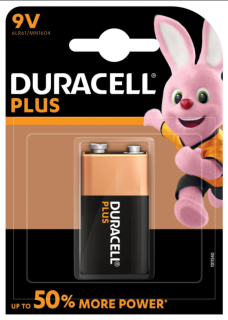 Baterii alcaline Duracell Plus POWER MN1604 9V blister 1buc