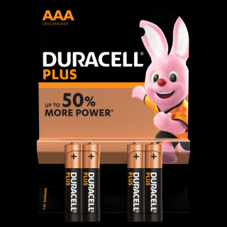 Baterii alcaline Duracell Plus POWER MN2400 LR03 AAA blister 4 buc