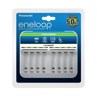 Incarcator Panasonic Eneloop BQ-CC63E 8 celule AA sau AAA incarcare individuala Smart Charge R6 R3