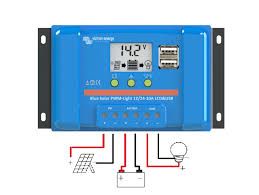 Incarcator solar Victron Energy BlueSolar PWM-LCDUSB 12 24V-10A