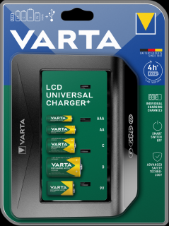 Incarcator Varta LCD Universal+ 57688 AAA, AA, C, D, 9V