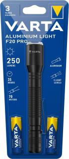 Lanterna LED Varta Aluminium Light F20 Pro 16607 250lm 2x AA incluse