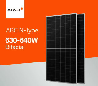 Panou fotovoltaic Bifacial N-type monocristalin 630Wp AIKO Stellar 1N+ G630-MCH72Dw