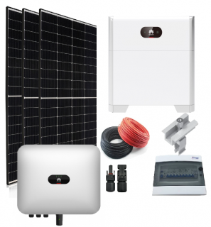 Sistem Fotovoltaic Monofazat Huawei On-Grid 5kWp, stocare 5kWh - Panouri Monocristaline CanadianSolar Longi Jinko  casaverde2024   E-Acumulatori