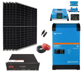Sistem Fotovoltaic Monofazat On-Grid VICTRON 5kWp, stocare 7.2kWh - Panouri Monocristaline CanadianSolar Longi Jinko