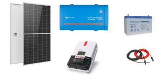 Sistem fotovoltaic Off-Grid 540Wp cu invertor Victron Energy de 500VA - utilizare 12Vcc si 230Vca