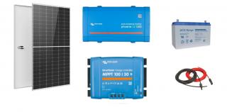 Sistem fotovoltaic Off-Grid 540Wp cu invertor Victron Energy de 800VA - utilizare 24Vcc si 230Vca