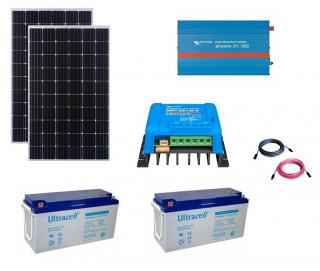 Sistem fotovoltaic Off-Grid MORE 840Wp cu invertor Victron Energy de 1200VA