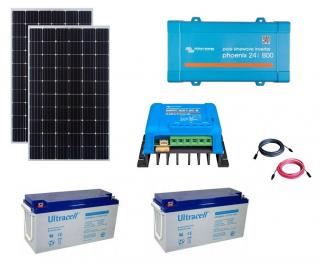 Sistem fotovoltaic Off-Grid MORE++ 840Wp cu invertor Victron Energy de 800VA