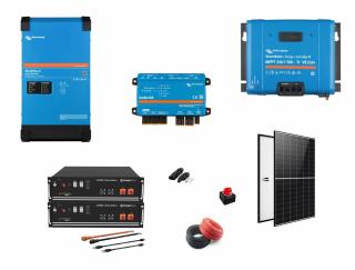 Sistem fotovoltaic on-grid   hybrid Victron Energy 5kWp cu invertor 5kVA si stocare Litiu 9kWh + sistem prindere tabla