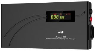 Stabilizator automat de tensiune cu releu Well 1000VA 600W AVR-REL-SLIMPOWER1000-WL