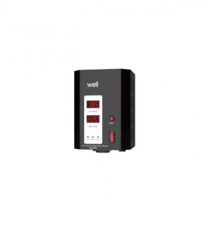 Stabilizator automat de tensiune cu servomotor Well 500VA 300W AVR-SRV-SPRY500BK-WL, negru