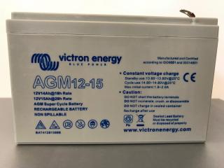 Victron Energy 12V 15Ah AGM Super Cycle Batt. (Faston-tab 6.3x0.8mm)
