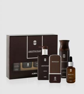 Ajmal Aristocrat 75ml EDP + 200ml Deodorant Spray + 200ml Gel de duș + 30ml Beard Oil Set