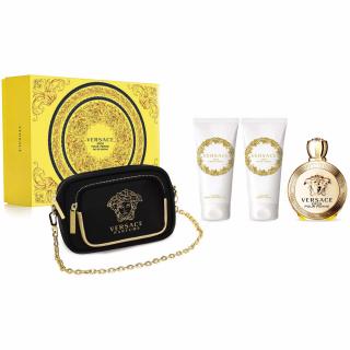 Gianni Versace Eros 100ml EDP + 100ml Loțiune de corp + 100ml Gel de duș + Pouch Set