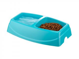 4DOG DELUXE Castron Dublu, Turcoaz, 2x0.40l